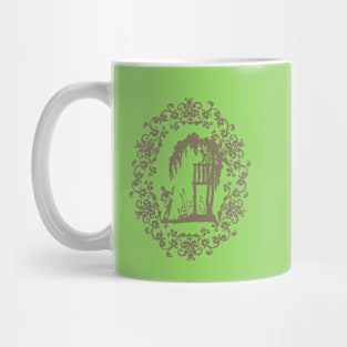 Balcony Scene Silhouette - Lime Green Mug